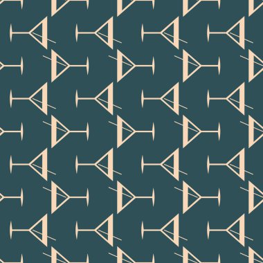 Tropik kokteyller desen, renkli kesintisiz vektör çizim