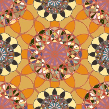  soyut çiçek geometrik Dikişsiz desen arka planı için