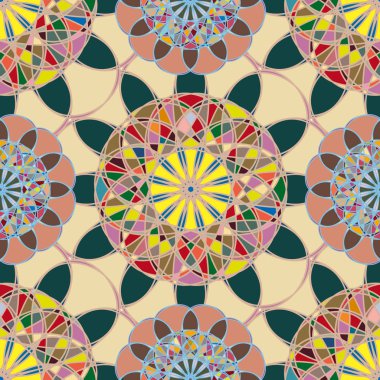  soyut çiçek geometrik Dikişsiz desen arka planı için