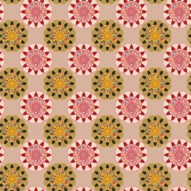  soyut çiçek geometrik Dikişsiz desen arka planı için