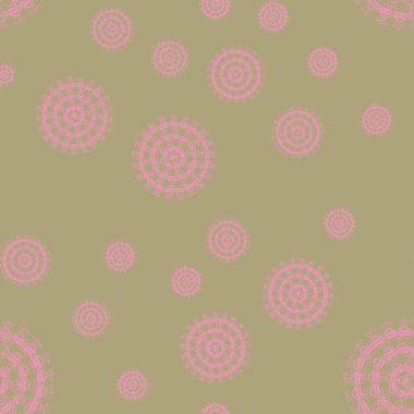 Sorunsuz soyut mandala desen. Basit şekiller oluşan süsleme. 