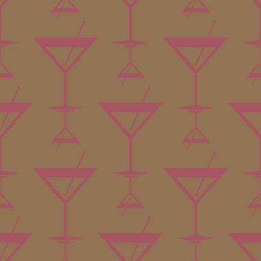 Tropik kokteyller desen, renkli kesintisiz vektör çizim