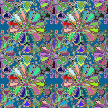 Soyut kaleydoskop renkli Dikişsiz desen arka planı için. 