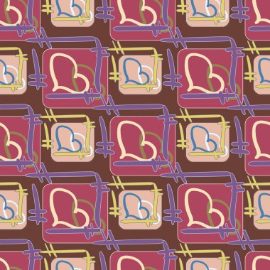 Soyut kalpleri arka plan için seamless modeli doodle