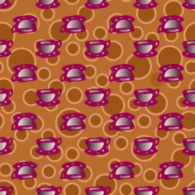 Bardak kahve veya çay arka plan seamless modeli üzerinde noktalı.