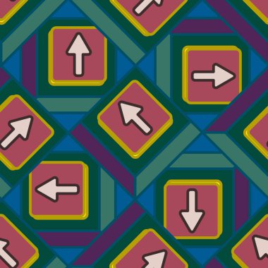 Kot düğmeleri Dikişsiz desen vektör çizim ile 