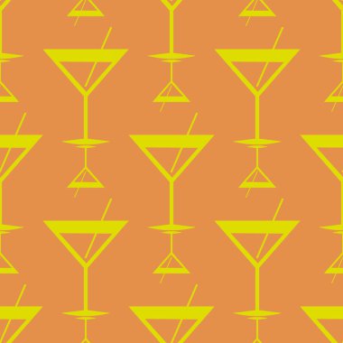 Tropik kokteyller desen, renkli kesintisiz vektör çizim