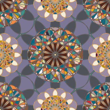  soyut çiçek geometrik Dikişsiz desen arka planı için