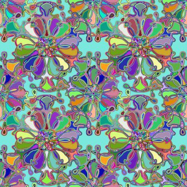 Soyut kaleydoskop renkli Dikişsiz desen arka planı için. 
