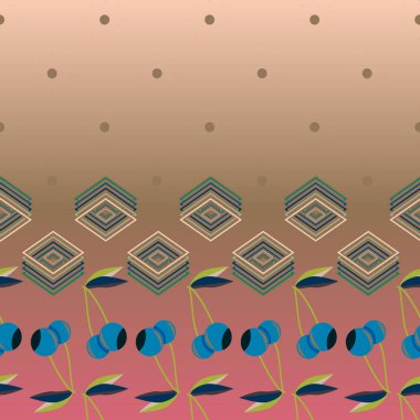 Şirin kiraz seamless modeli. Vektör çizim.