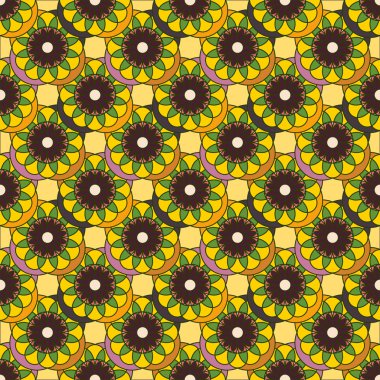  arka plan için çiçekli soyut geometrik seamless modeli