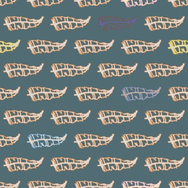 Memphis tarzı zemin ağaç yaprakları 