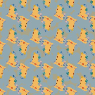 Soyut kalp doodle arka plan için seamless modeli. 