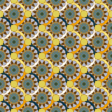  arka plan için çiçekli soyut geometrik seamless modeli