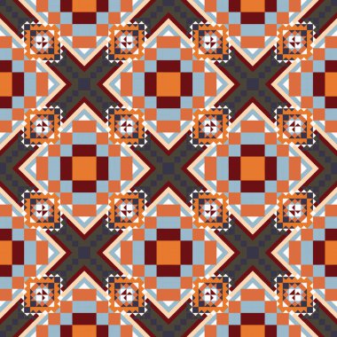 Geometrik etnik desen sorunsuz tasarım arka plan veya duvar kağıdı için