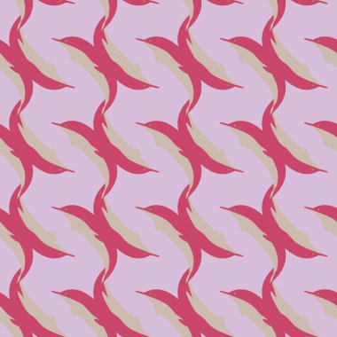 Dekoratif renkli seamless modeli sevimli yunuslar ile