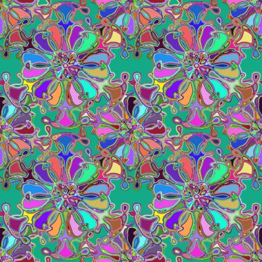 Soyut kaleydoskop renkli Dikişsiz desen arka planı için. 