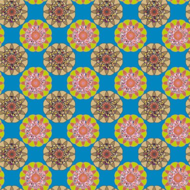  soyut çiçek geometrik Dikişsiz desen arka planı için