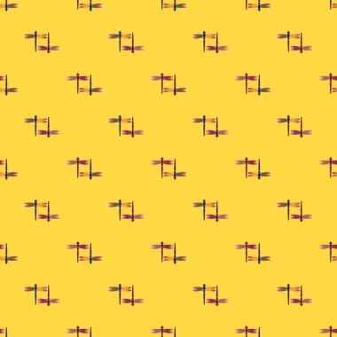 Yusufçuk seamless modeli. Vektör çizimler.