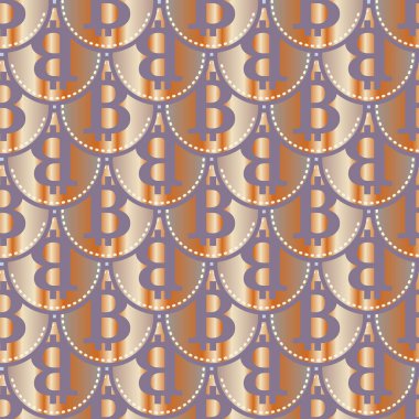 Renkli bitcoins işaretleri ile mali seamless modeli