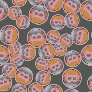 kesintisiz iş zemin bitcoins para ile desenli