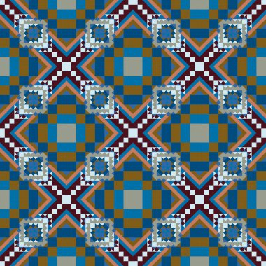 Geometrik etnik desen sorunsuz tasarım arka plan veya duvar kağıdı için