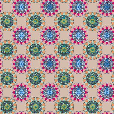  soyut çiçek geometrik Dikişsiz desen arka planı için