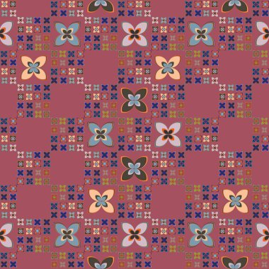  soyut çiçek geometrik Dikişsiz desen arka planı için