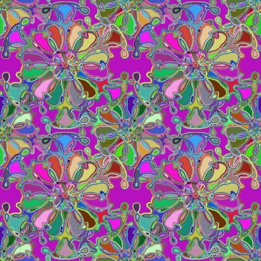 Soyut kaleydoskop renkli Dikişsiz desen arka planı için. 