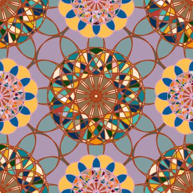  soyut çiçek geometrik Dikişsiz desen arka planı için