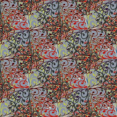 Soyut Dikişsiz renkli desen, vektör çizim