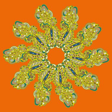 Stil zentangle yeni simetrik mandala doodle ile sanat esin kaynağı oldu. Duvar kağıdı, desen dolgularını, web sayfaları, yüzey dokuları için dekoratif nesne-ebilmek var olmak kullanılmış.