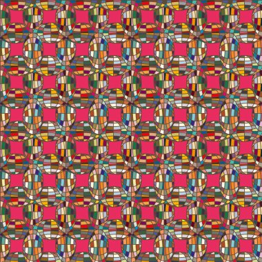 Soyut kaleydoskop desen renkli mozaik küre ile