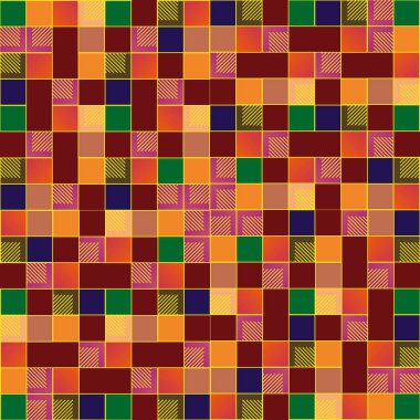 sanatsal küpleri ve kareleri şekiller duvar kağıdı, sorunsuz tasarlamak vektör çizim 