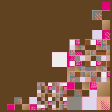 sanatsal küpleri ve kareleri şekiller duvar kağıdı, sorunsuz tasarlamak vektör çizim 