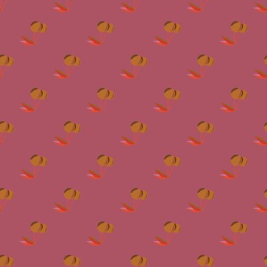 Şirin kiraz seamless modeli. Vektör çizim.