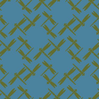 Yusufçuk seamless modeli. Vektör çizimler.