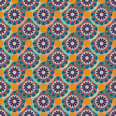  arka plan için çiçekli soyut geometrik seamless modeli