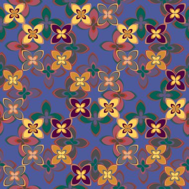  soyut çiçek geometrik Dikişsiz desen arka planı için