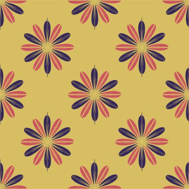  arka plan için çiçekli soyut geometrik seamless modeli