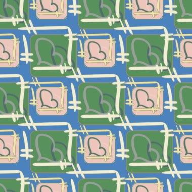 Soyut kalpleri arka plan için seamless modeli doodle