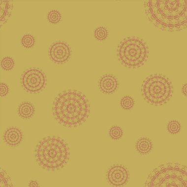 Sorunsuz soyut mandala desen. Basit şekiller oluşan süsleme. 