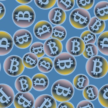 kesintisiz iş zemin bitcoins para ile desenli