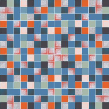 sanatsal küpleri ve kareleri şekiller duvar kağıdı, sorunsuz tasarlamak vektör çizim 