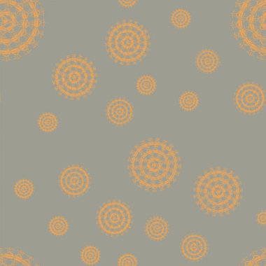 Sorunsuz soyut mandala desen. Basit şekiller oluşan süsleme. 