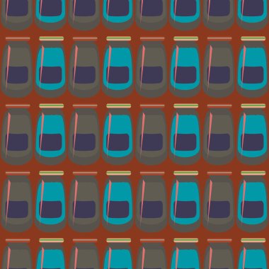 Kavanoz ile rustik ev konserve yeni dikişsiz desen arka planı için.