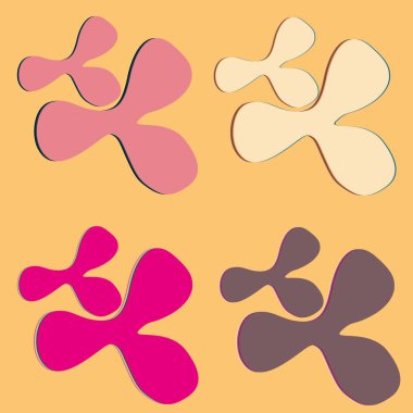 Su sıçramalarına ve parlak renkli boya arka plan üzerinde izole BLOB'lar vektör.