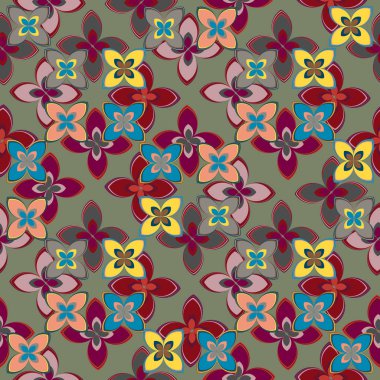  soyut çiçek geometrik Dikişsiz desen arka planı için