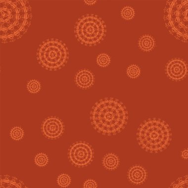 Sorunsuz soyut mandala desen. Basit şekiller oluşan süsleme. 