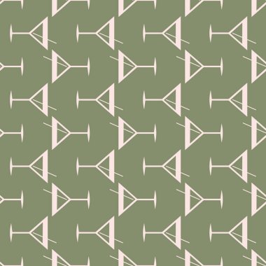 Tropik kokteyller desen, renkli kesintisiz vektör çizim